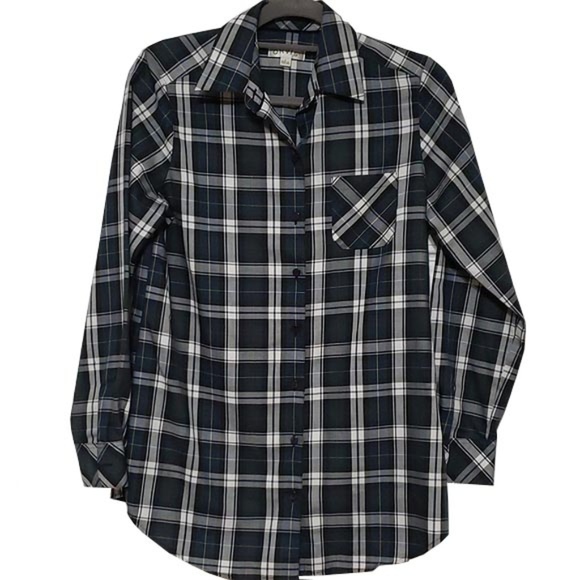Orvis Navy Blue Plaid Womens Button up Shirt - Picture 1 of 9